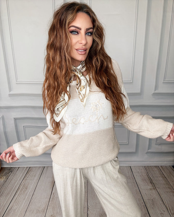 Barefoot in Bali Sweater-Long Sleeves-Vintage Havana-Shop with Bloom West Boutique, Women's Fashion Boutique, Located in Houma, Louisiana