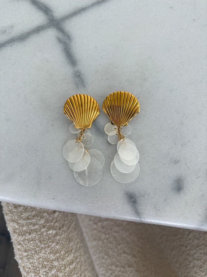 PEARL SEASHELL EARRINGS-Chansuttpearls-Shop with Bloom West Boutique, Women&
