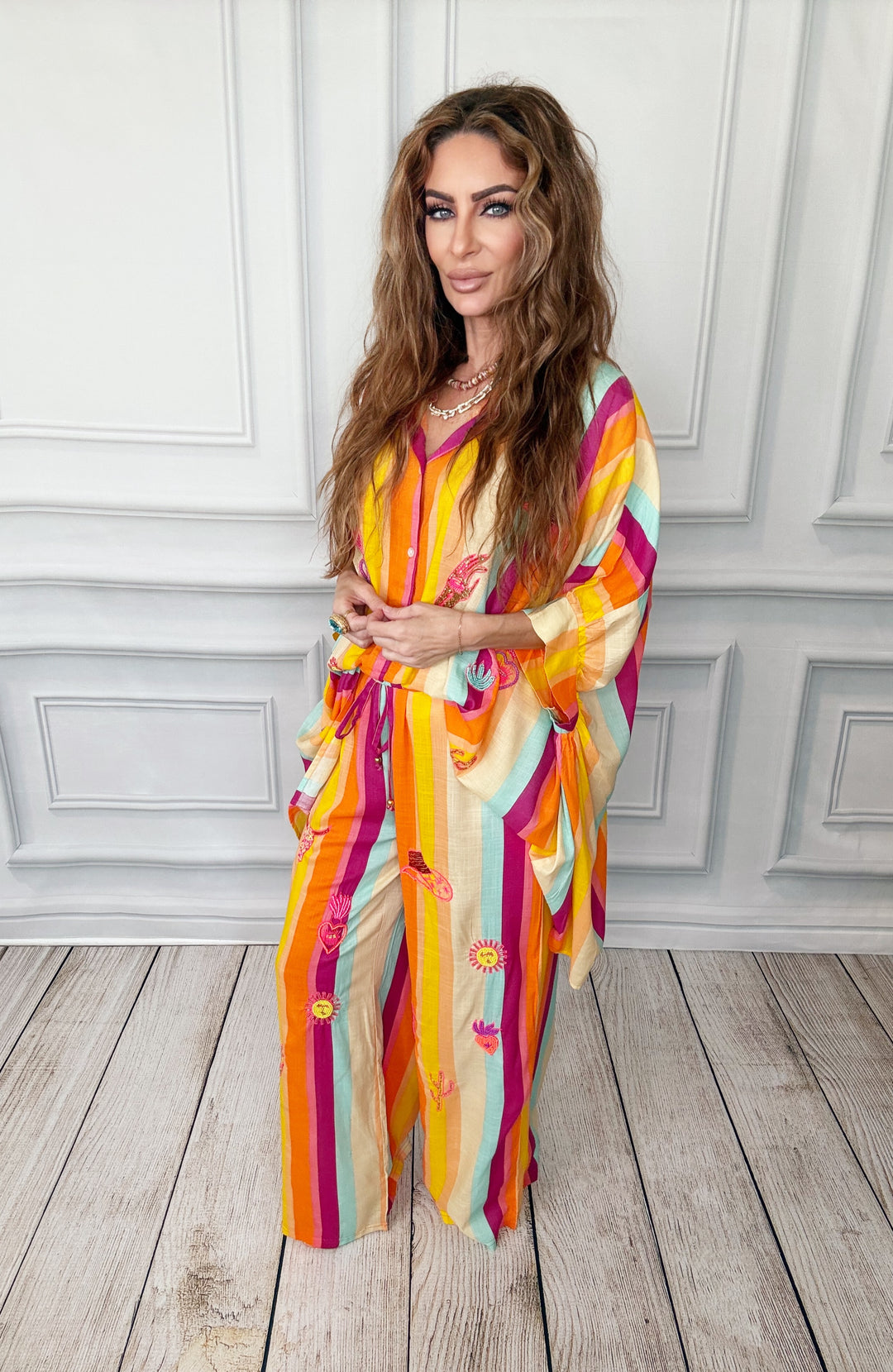 Savannah Sunshine Pants-Pants-Gold and Silver-Shop with Bloom West Boutique, Women's Fashion Boutique, Located in Houma, Louisiana