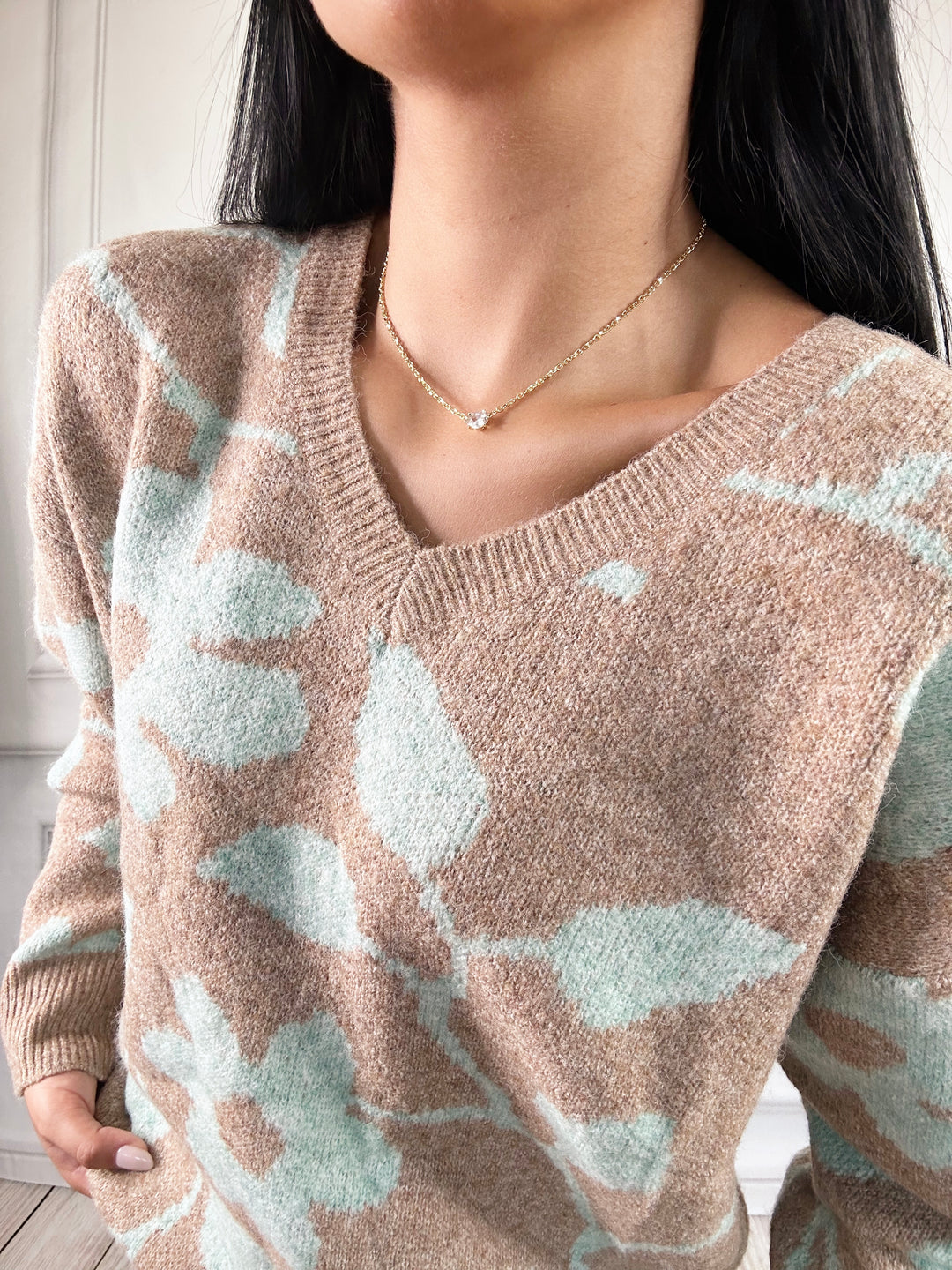 Café Fleur Sweater-Sweaters-She+Sky-Shop with Bloom West Boutique, Women&