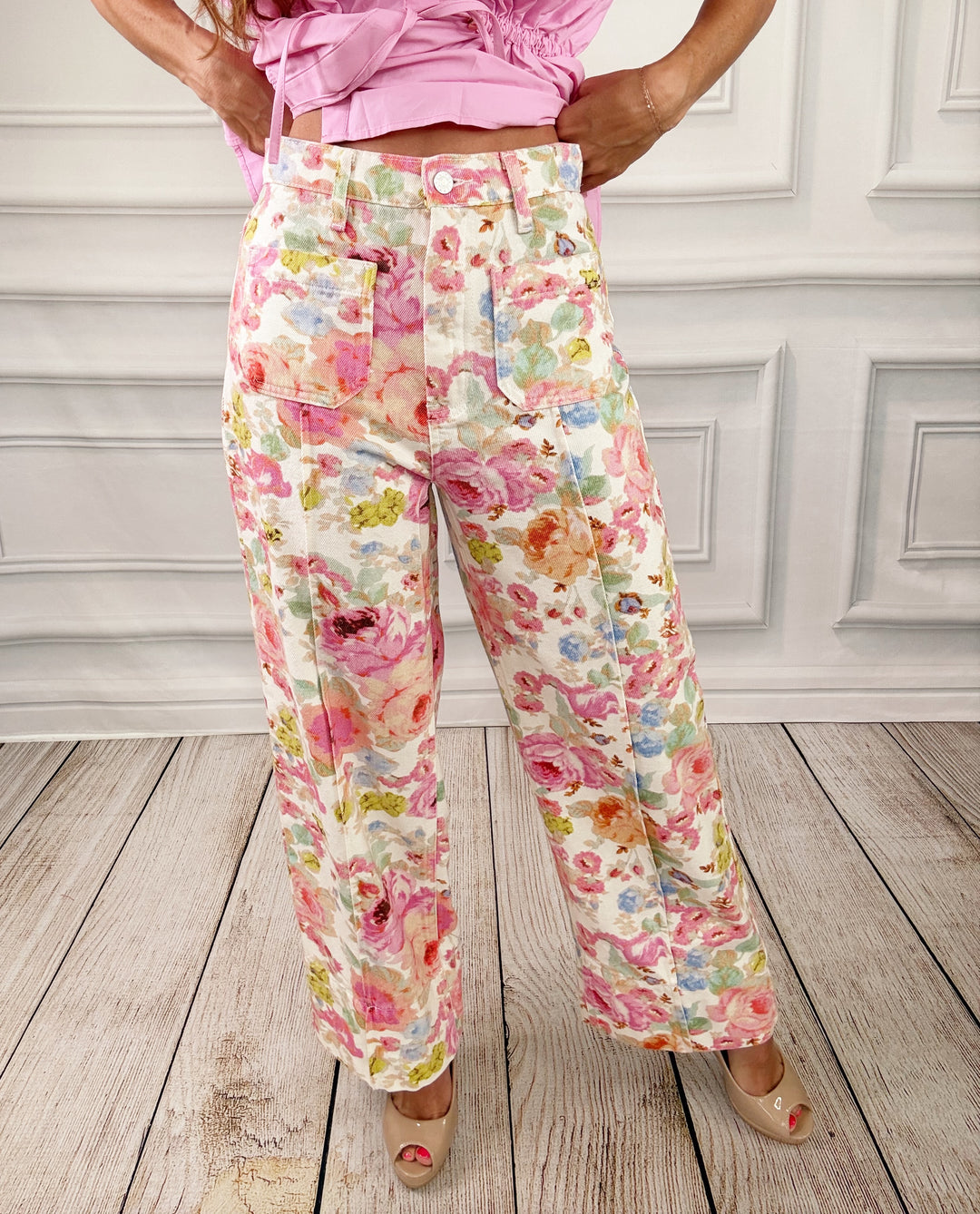 The Monet Garden Trousers-Pants-Entro-Shop with Bloom West Boutique, Women's Fashion Boutique, Located in Houma, Louisiana