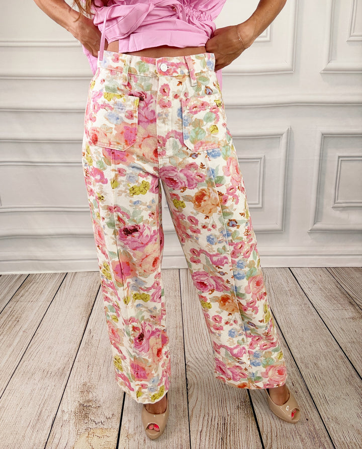 The Monet Garden Trousers-Pants-Entro-Shop with Bloom West Boutique, Women&