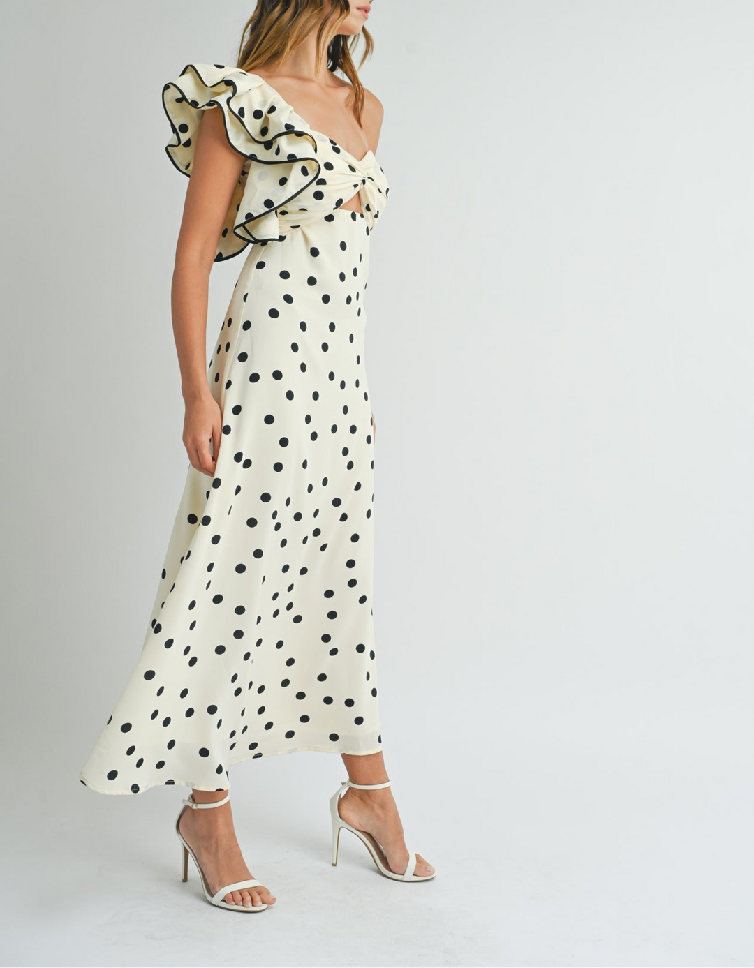 Deville Front Twisted One Shoulder Maxi Dress-Dresses-mable-Shop with Bloom West Boutique, Women's Fashion Boutique, Located in Houma, Louisiana