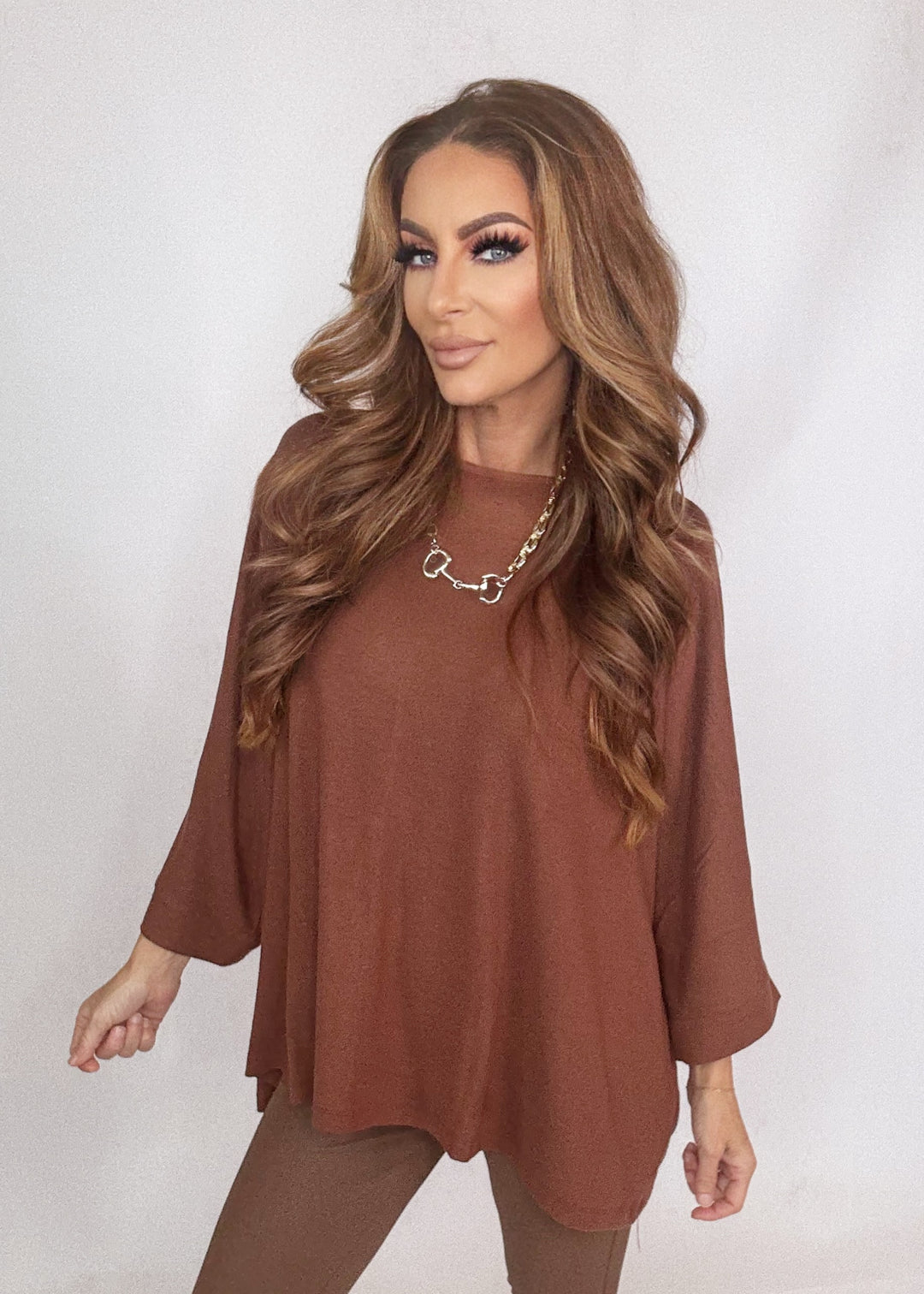 Vivienne Chestnut Top-Tops-Hyfve-Shop with Bloom West Boutique, Women's Fashion Boutique, Located in Houma, Louisiana