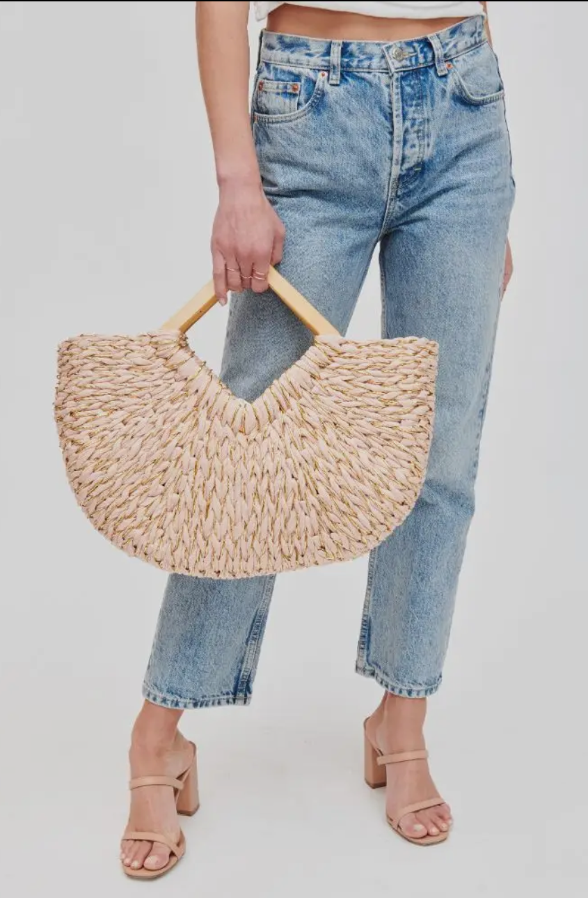 Kehlani Tote With Wooden Handles-Handbags-Urban Expressions-Shop with Bloom West Boutique, Women's Fashion Boutique, Located in Houma, Louisiana
