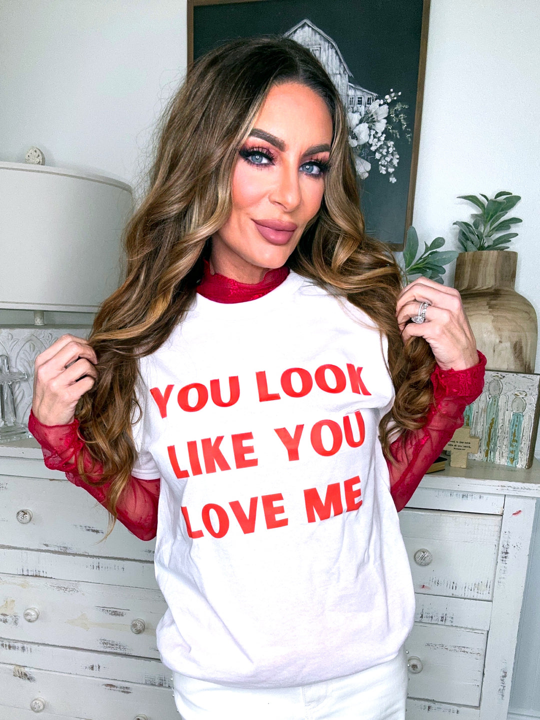 You Look Like You Love Me Tee-Graphic Tees-The Wild Navy-Shop with Bloom West Boutique, Women's Fashion Boutique, Located in Houma, Louisiana