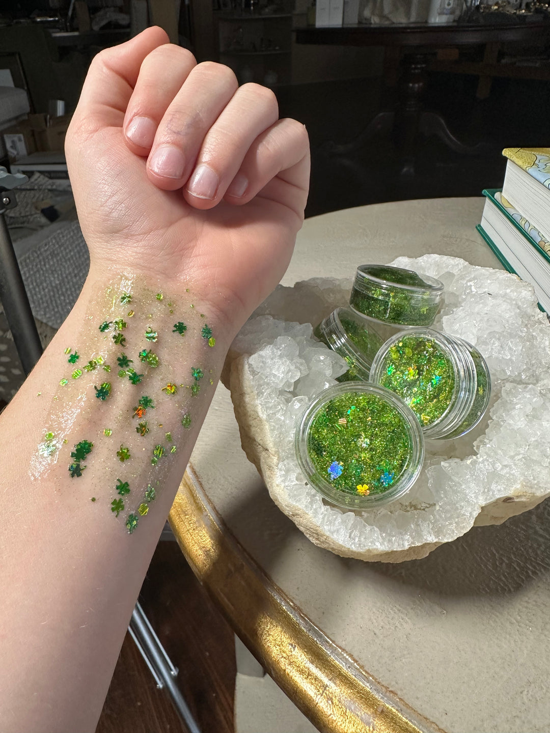 St. Patrick’s Day Glitter-Makeup-Bloom West Boutique-Shop with Bloom West Boutique, Women's Fashion Boutique, Located in Houma, Louisiana