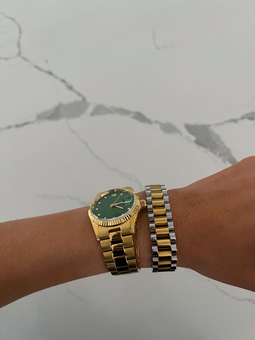 XL TWO TONED WATCH BAND BRACELET-Bracelet-Chansuttpearls-Shop with Bloom West Boutique, Women&