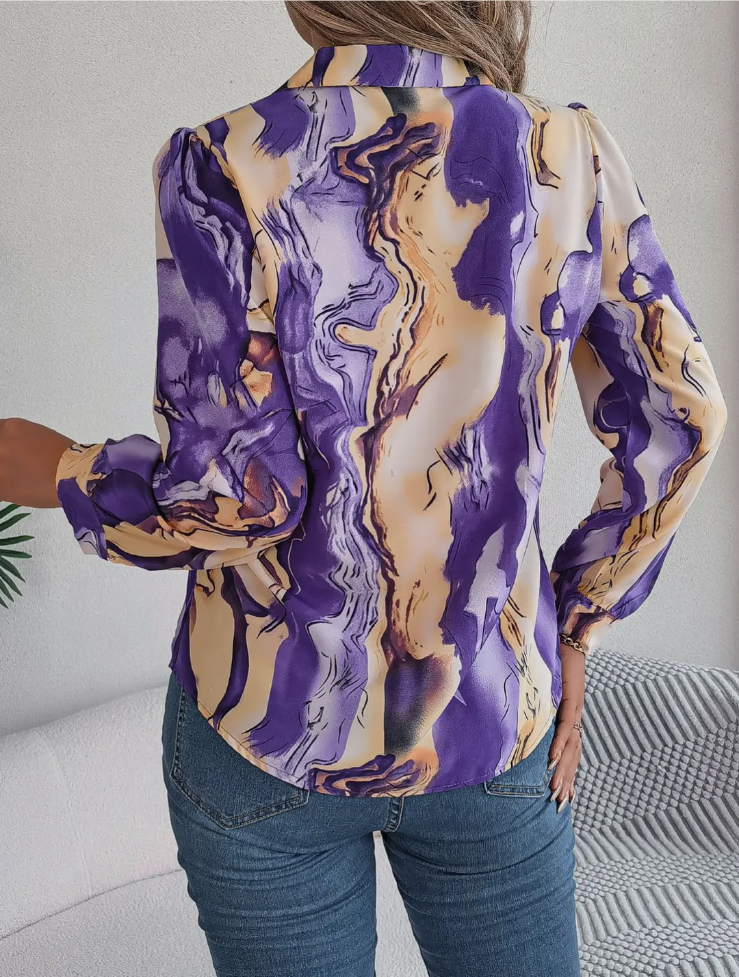 Abbi Relaxed Striped Collar Top-Long Sleeves-Hidden Brand-Shop with Bloom West Boutique, Women's Fashion Boutique, Located in Houma, Louisiana