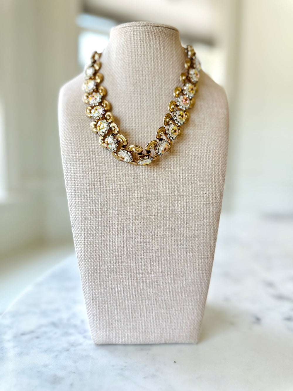 Vintage Book Chain Necklace With Margarita Crystals-Necklaces-Erin Knight Designs-Shop with Bloom West Boutique, Women's Fashion Boutique, Located in Houma, Louisiana