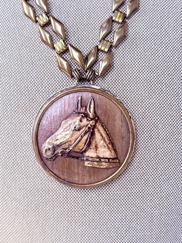 Erin Knight Vintage Chain and Carved Horse-Jewelry-Erin Knight Designs-Shop with Bloom West Boutique, Women's Fashion Boutique, Located in Houma, Louisiana