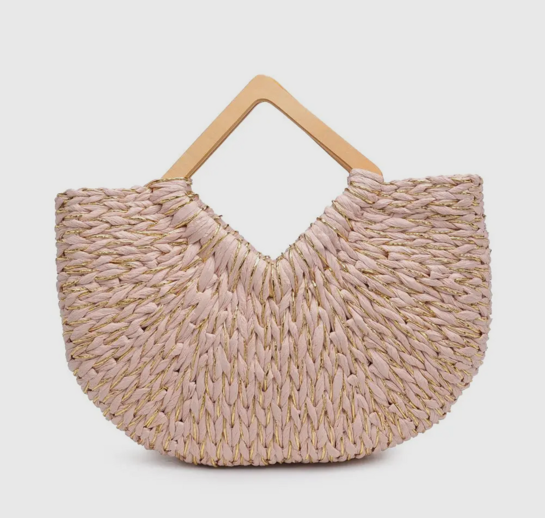 Kehlani Tote With wooded Handles-Handbags-Urban Expressions-Shop with Bloom West Boutique, Women's Fashion Boutique, Located in Houma, Louisiana