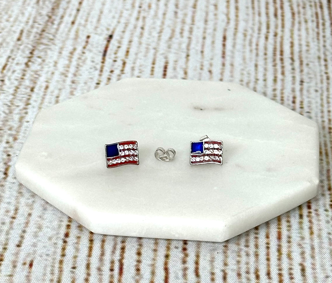 Red White & Boujee Stud Earrings-Jewelry-Bloom West Boutique-Shop with Bloom West Boutique, Women's Fashion Boutique, Located in Houma, Louisiana