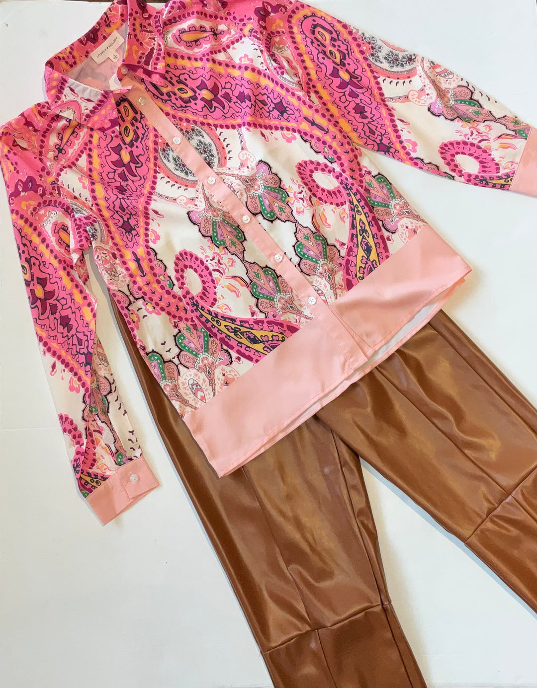 Karinas Paisley Blouse-Tops-Lovely Melody-Shop with Bloom West Boutique, Women's Fashion Boutique, Located in Houma, Louisiana