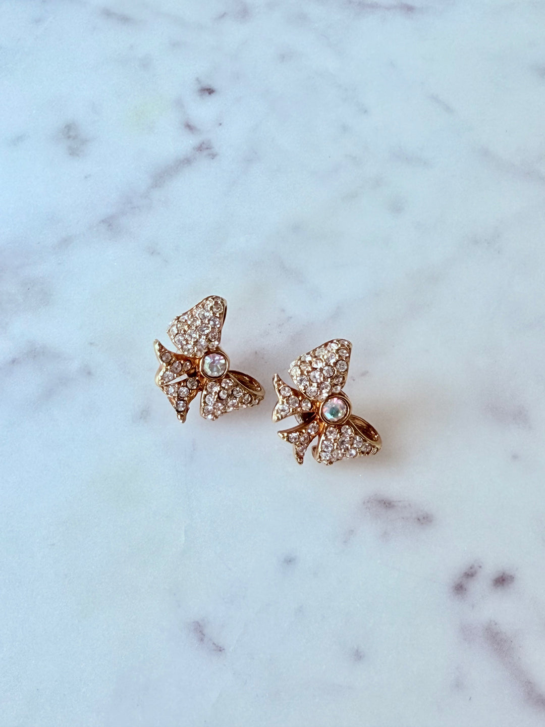 Vintage Rhinestone Bow Earrings-Jewelry-Erin Knight Designs-Shop with Bloom West Boutique, Women's Fashion Boutique, Located in Houma, Louisiana