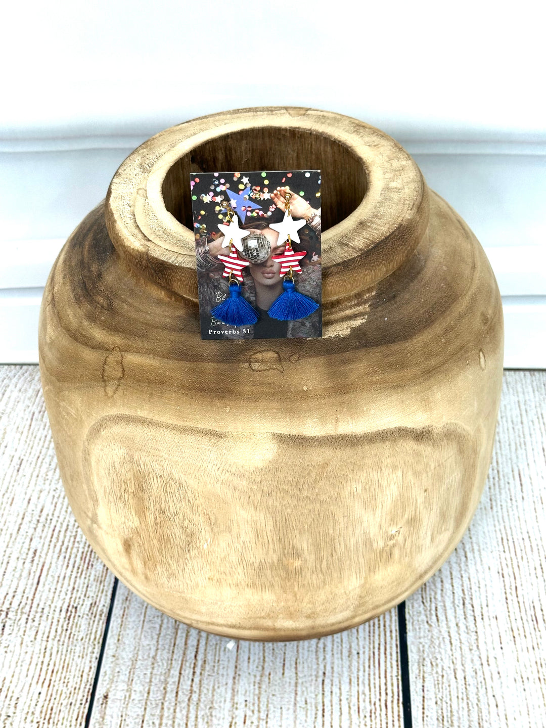 Blue Ribbon Social Earrings-Jewelry-Bloom West Boutique-Shop with Bloom West Boutique, Women's Fashion Boutique, Located in Houma, Louisiana
