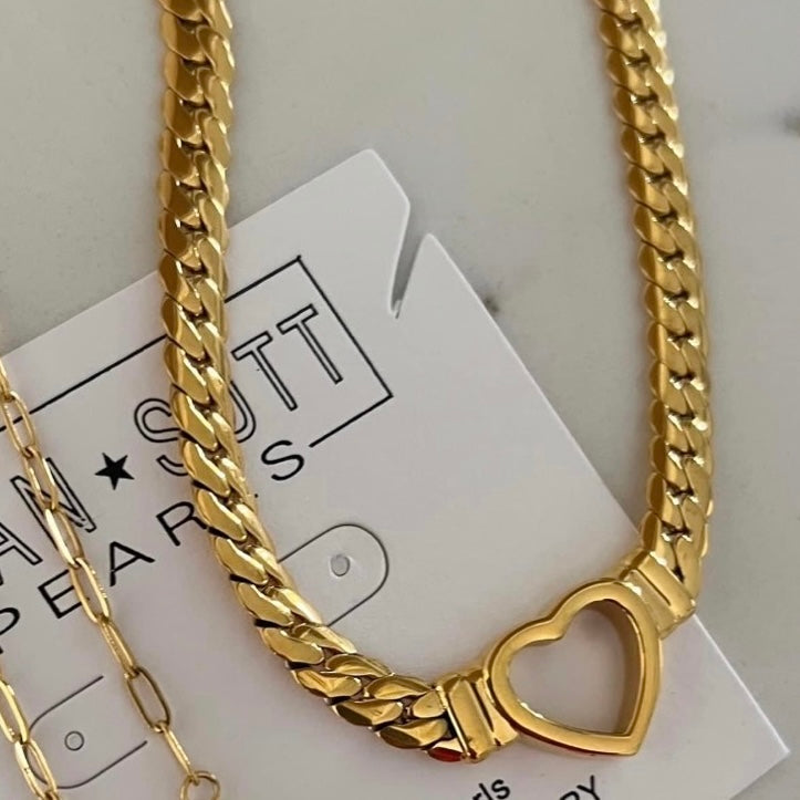 SMALL OPEN HEART NECKLACE-Chansuttpearls-Shop with Bloom West Boutique, Women&