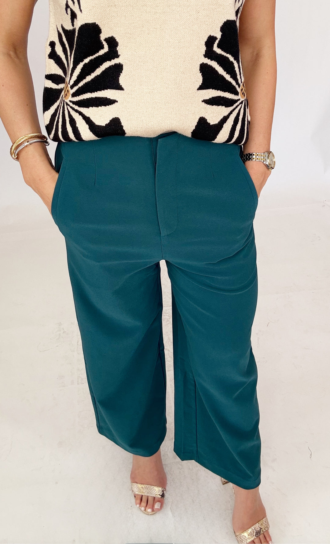 The Willow Teal Pant-Pants-Glam-Shop with Bloom West Boutique, Women's Fashion Boutique, Located in Houma, Louisiana