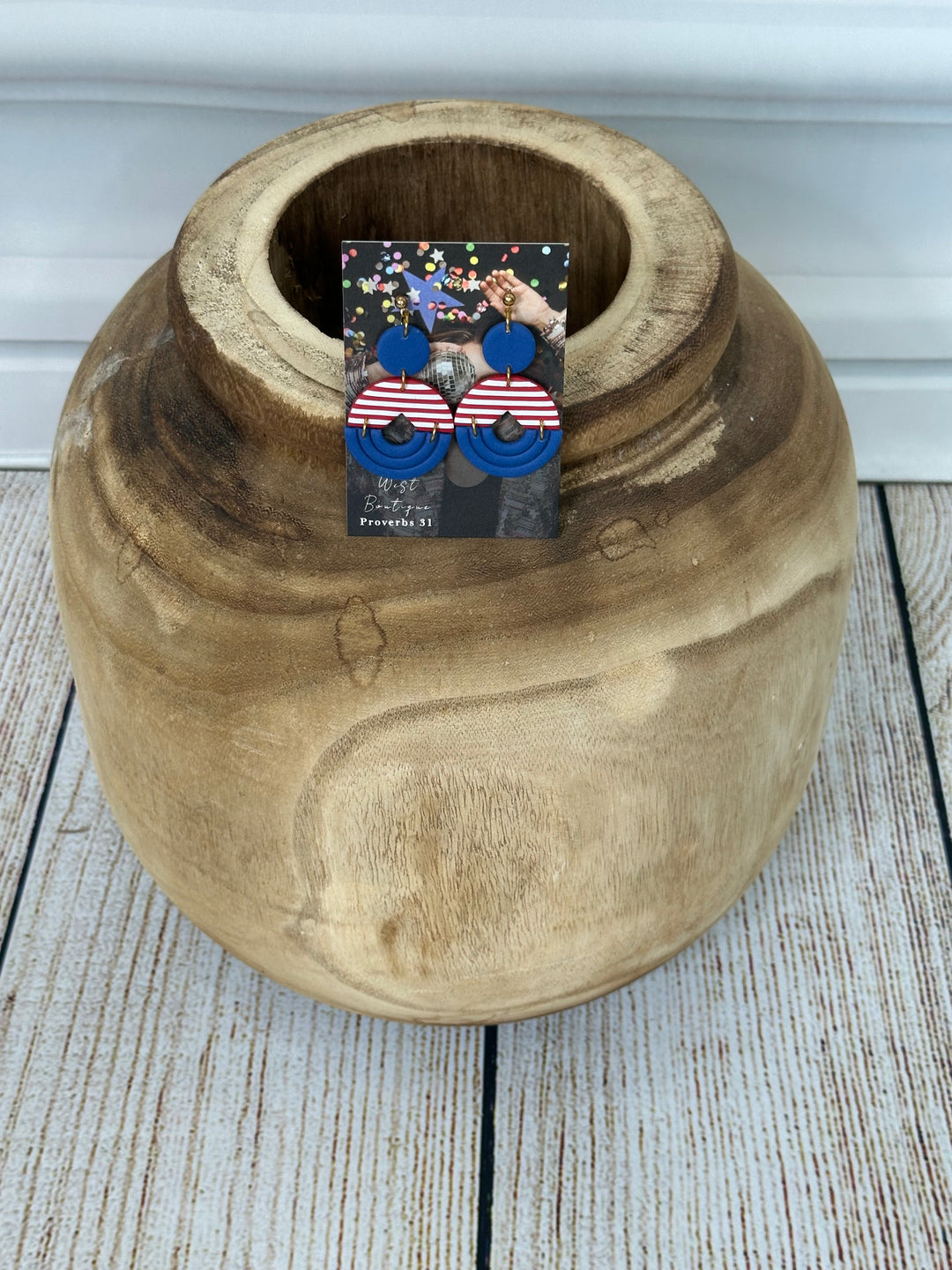 Candy Stripe Coast Earrings-Jewelry-Bloom West Boutique-Shop with Bloom West Boutique, Women's Fashion Boutique, Located in Houma, Louisiana