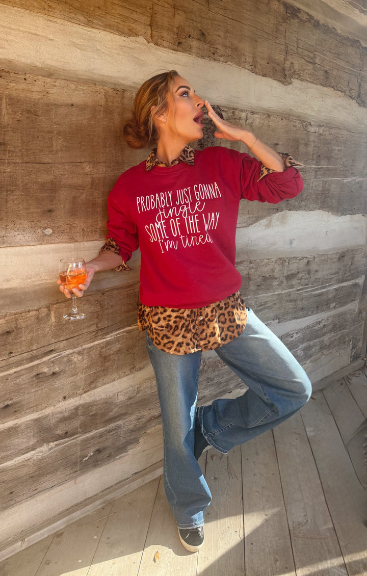Probably Just Going to Jingle Some Of the Way Sweatshirt-Tops-Bloom West Boutique-Shop with Bloom West Boutique, Women's Fashion Boutique, Located in Houma, Louisiana
