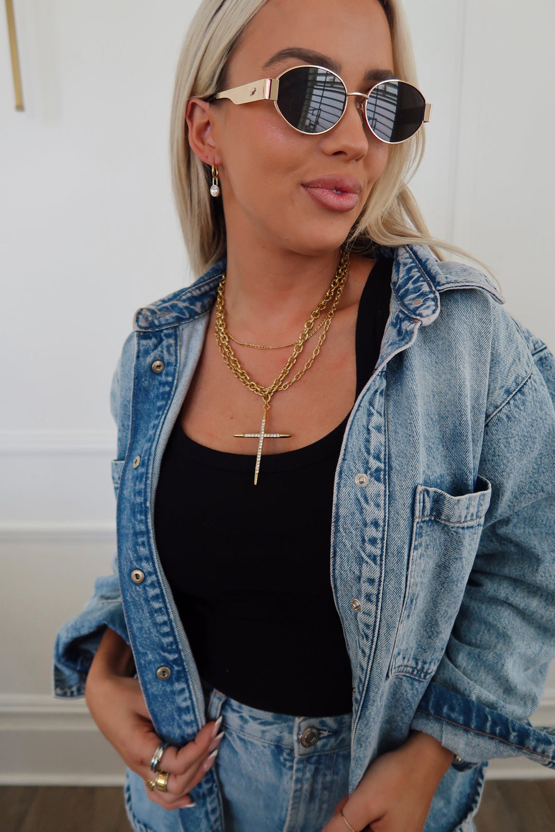 LUXE CROSS NECKLACE-Chansuttpearls-Shop with Bloom West Boutique, Women&