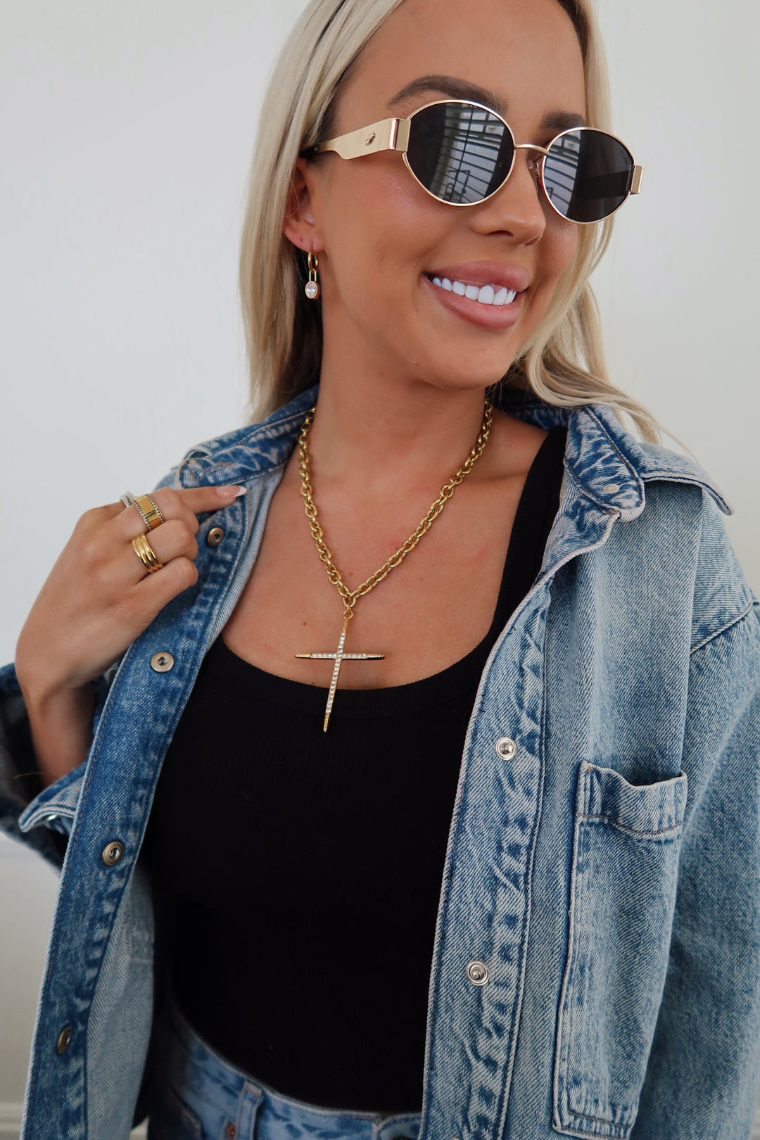 LUXE CROSS NECKLACE-Chansuttpearls-Shop with Bloom West Boutique, Women&