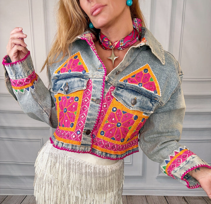 The Marrakesh Muse Jacket-Denim jacket-POL Clothing-Shop with Bloom West Boutique, Women&