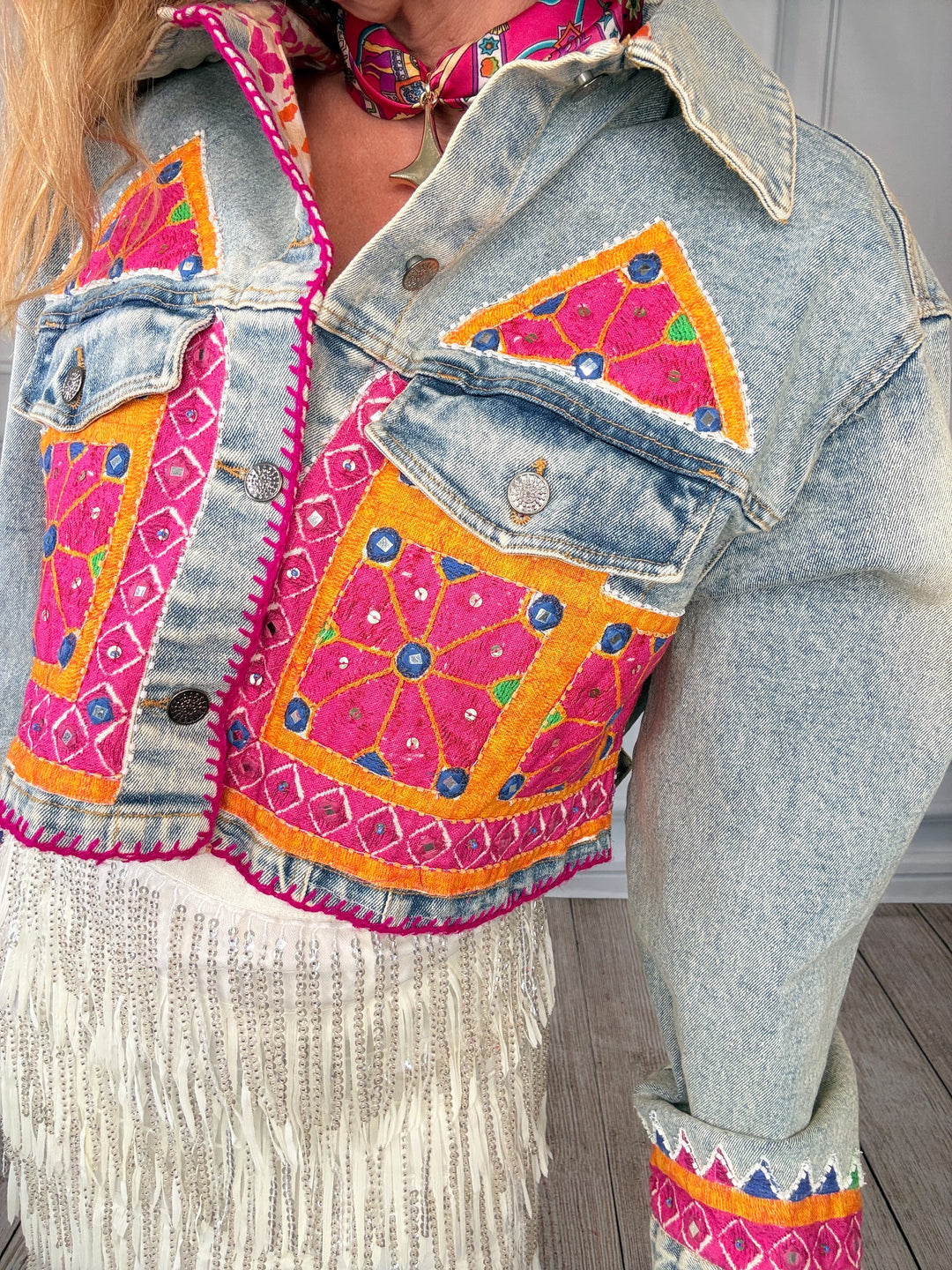 The Marrakesh Muse Jacket-Denim jacket-POL Clothing-Shop with Bloom West Boutique, Women&