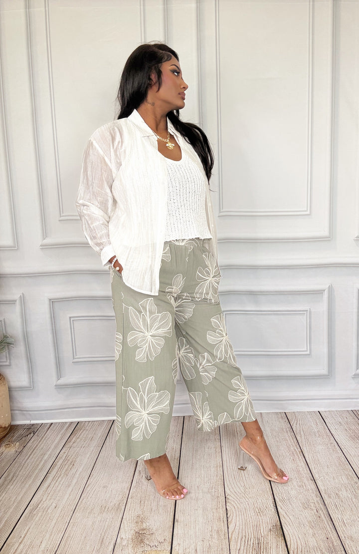 The Beach Club Babe Blouse-Sand-Long Sleeves-Allie Rose-Shop with Bloom West Boutique, Women&