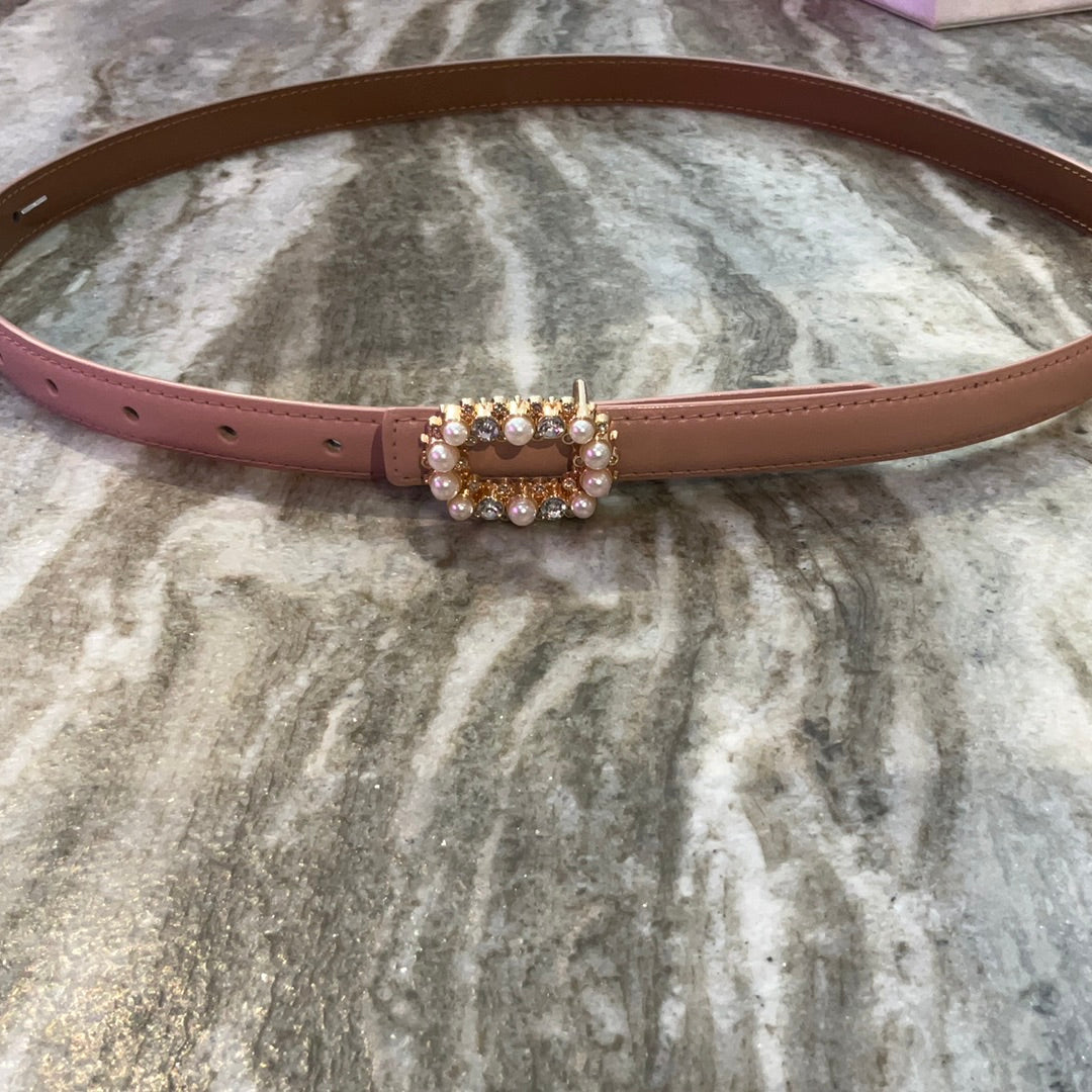 Ava Belt- Blush-Belts-Accessory Concierge-Shop with Bloom West Boutique, Women's Fashion Boutique, Located in Houma, Louisiana