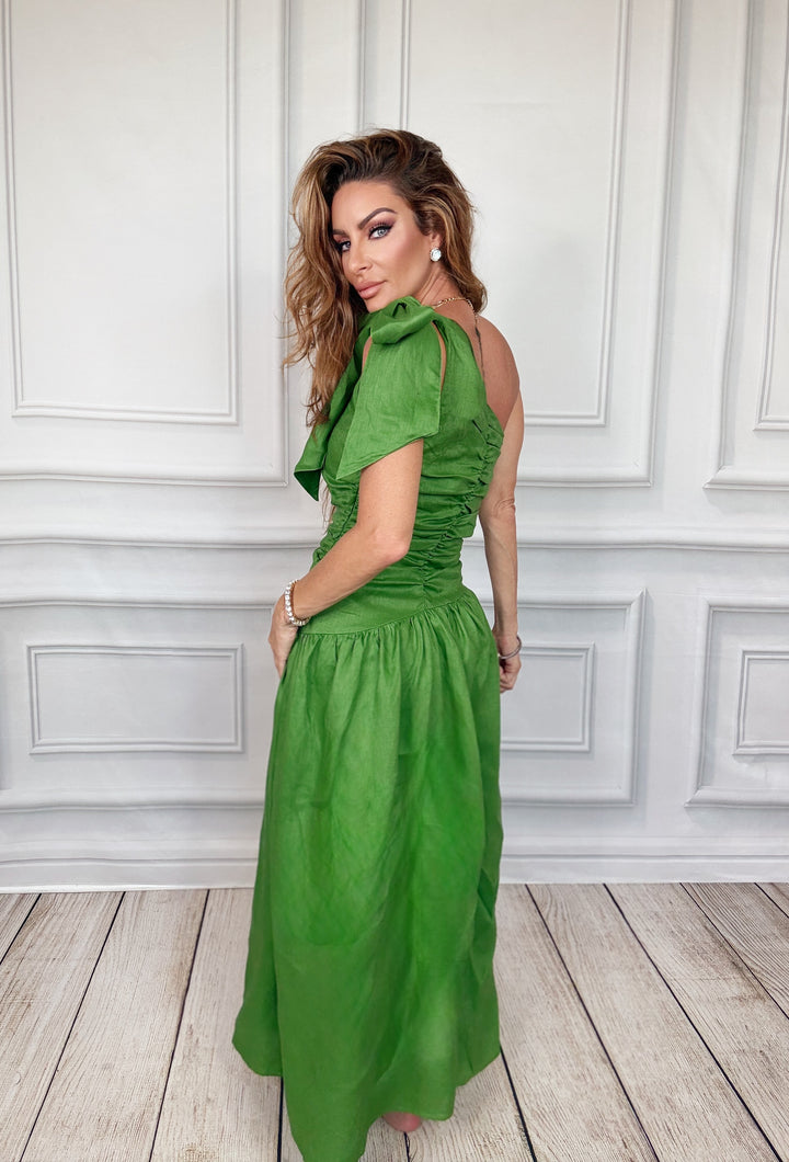 P. Cill The Aristocrat in Green Midi Dress-Maxi Dresses-Before you collection-Shop with Bloom West Boutique, Women&