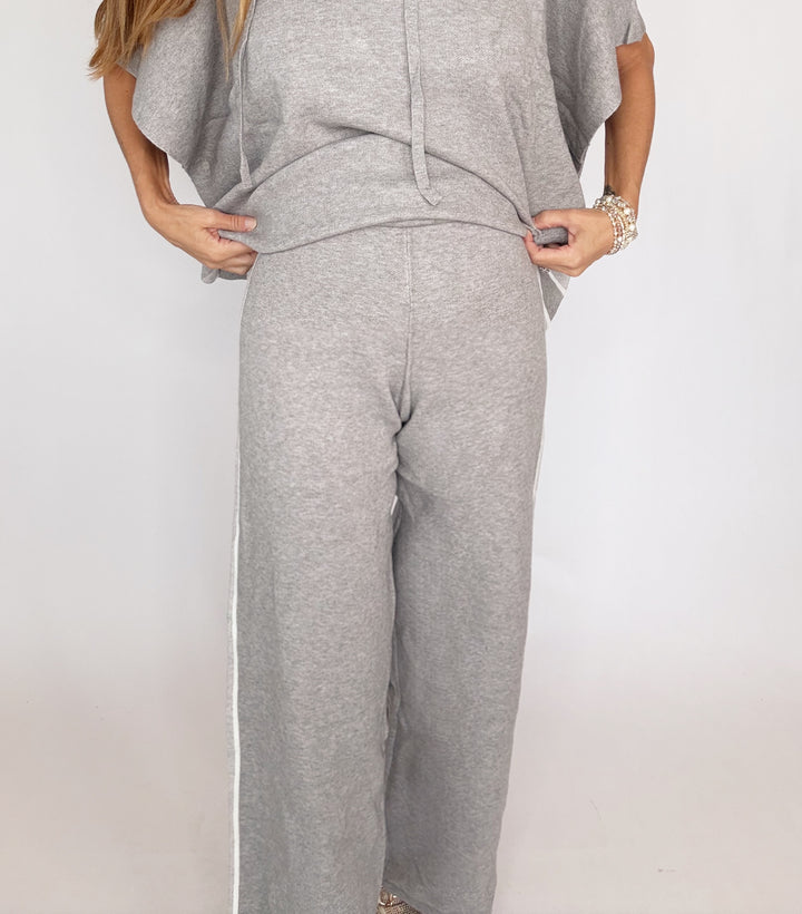 Luxe Leisure Pants Grey-Pants-She+Sky-Shop with Bloom West Boutique, Women's Fashion Boutique, Located in Houma, Louisiana