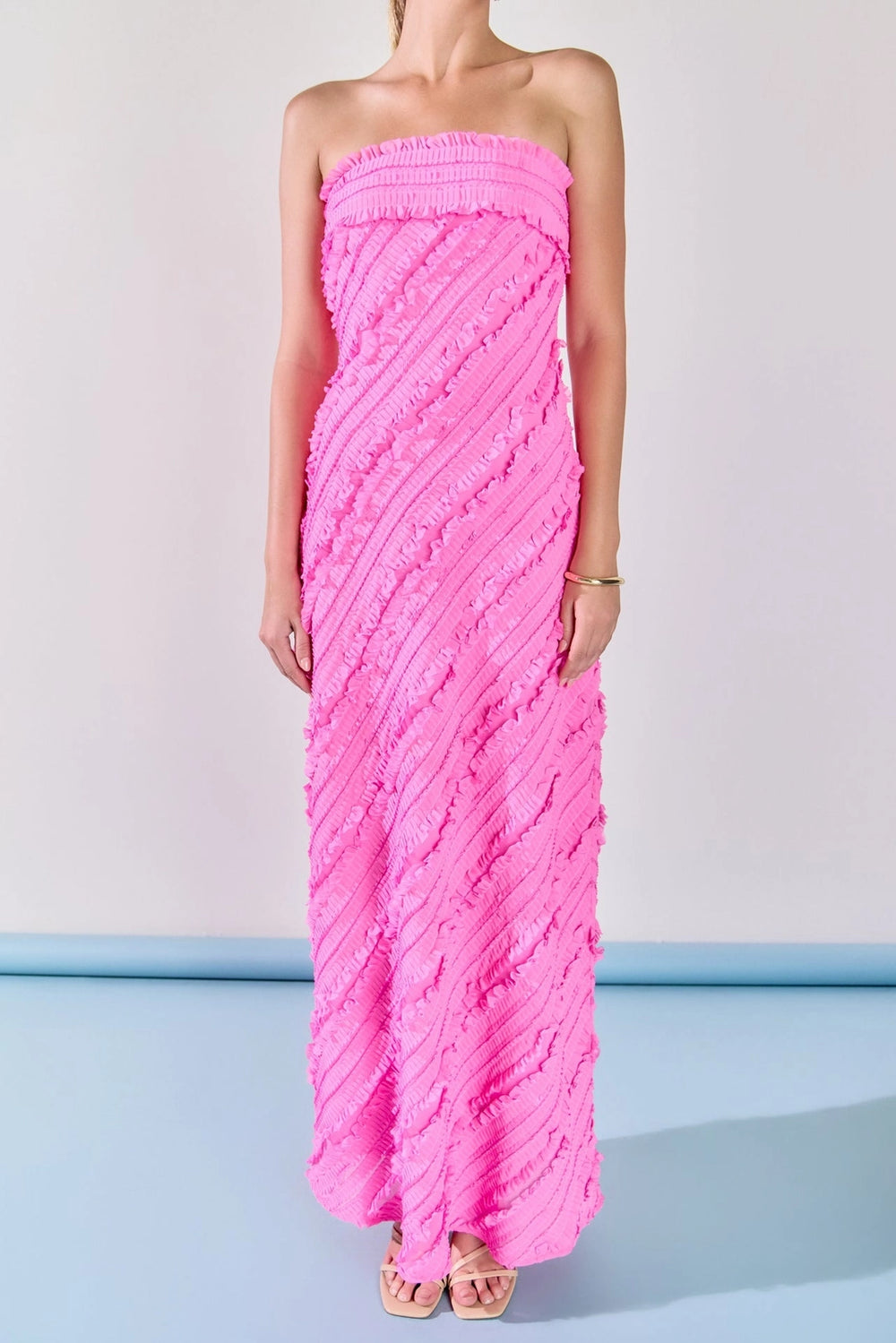 The Palm Royale Texture Gown-Maxi Dresses-2.7 August Apparel-Shop with Bloom West Boutique, Women's Fashion Boutique, Located in Houma, Louisiana