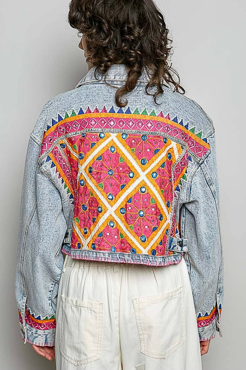 The Marrakesh Muse Jacket-Denim jacket-POL Clothing-Shop with Bloom West Boutique, Women&