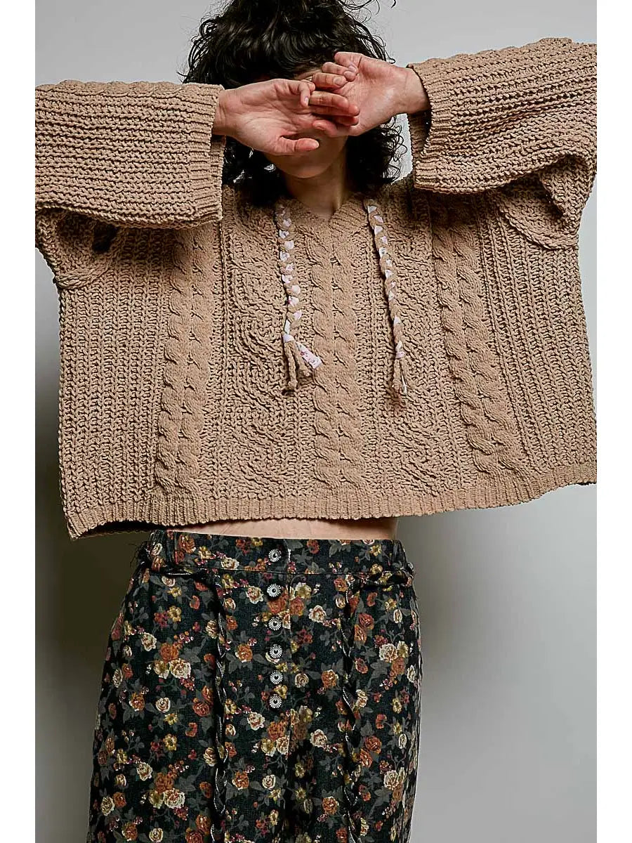 Barefoot in Bordeaux Sweater