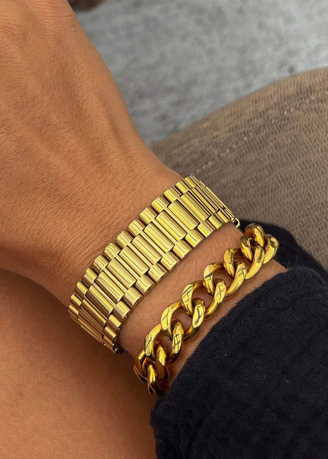 THICK GOLD WATCH BAND-WATCH BAND-Chansuttpearls-Shop with Bloom West Boutique, Women&