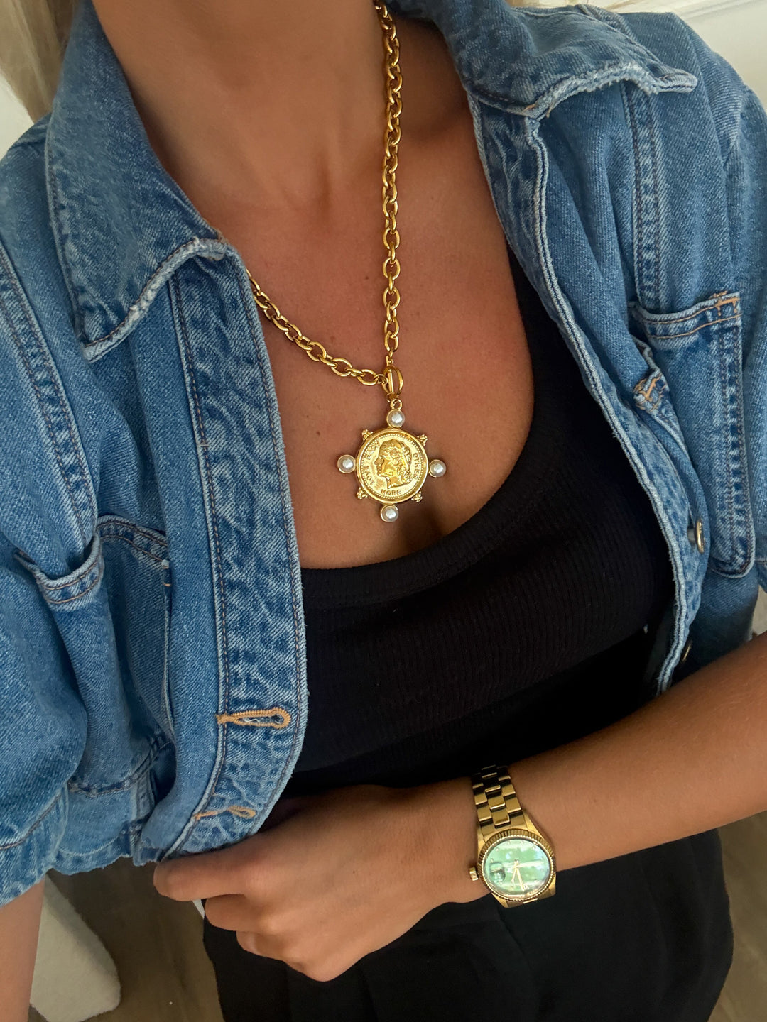 PEARL COIN NECKLACE-Chansuttpearls-Shop with Bloom West Boutique, Women&