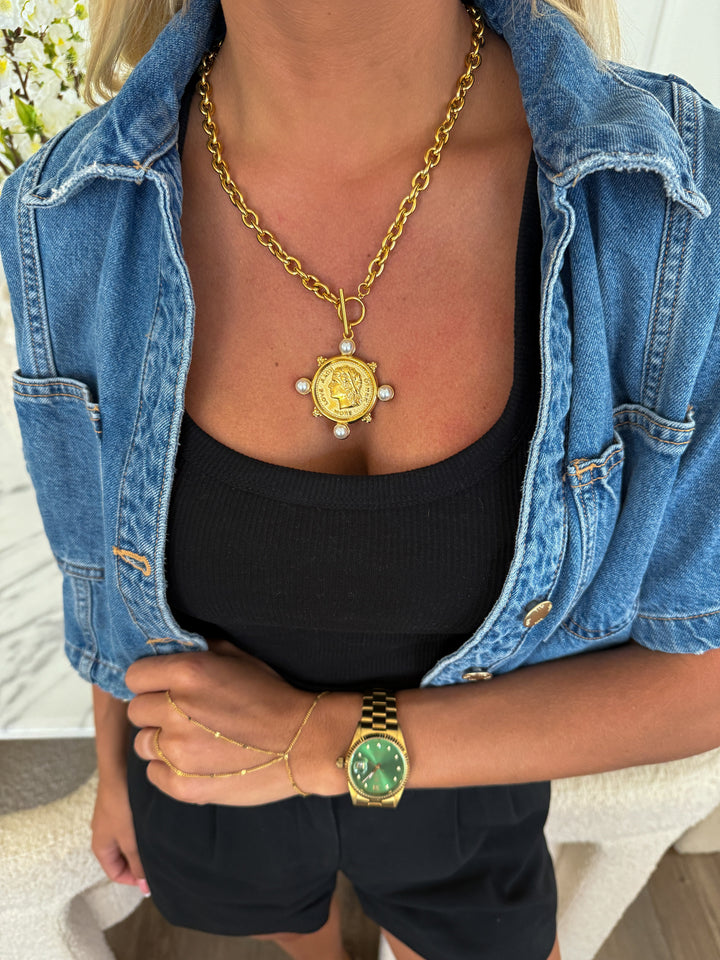 PEARL COIN NECKLACE-Chansuttpearls-Shop with Bloom West Boutique, Women&
