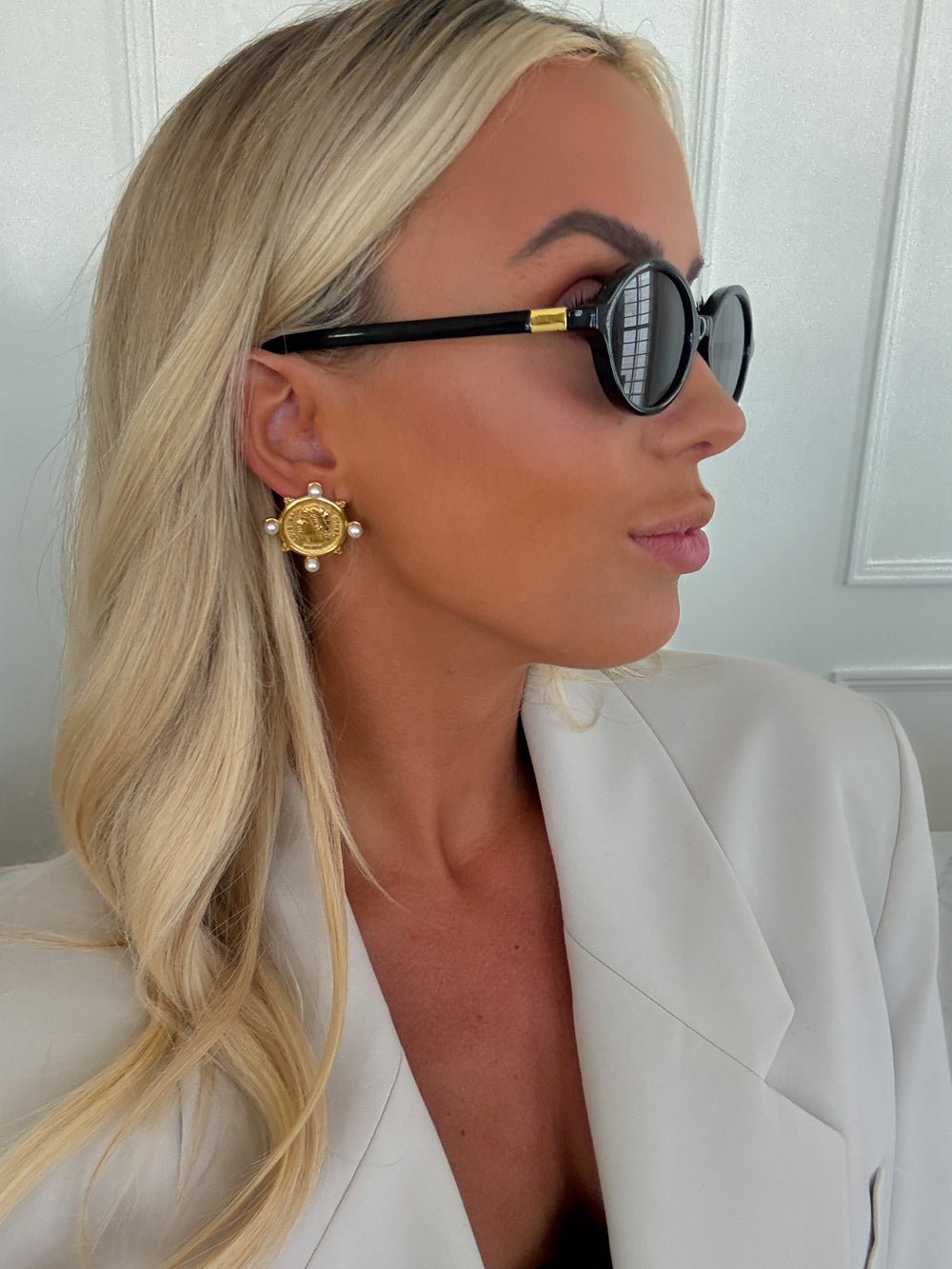 PEARL COIN EARRINGS-Chansuttpearls-Shop with Bloom West Boutique, Women's Fashion Boutique, Located in Houma, Louisiana