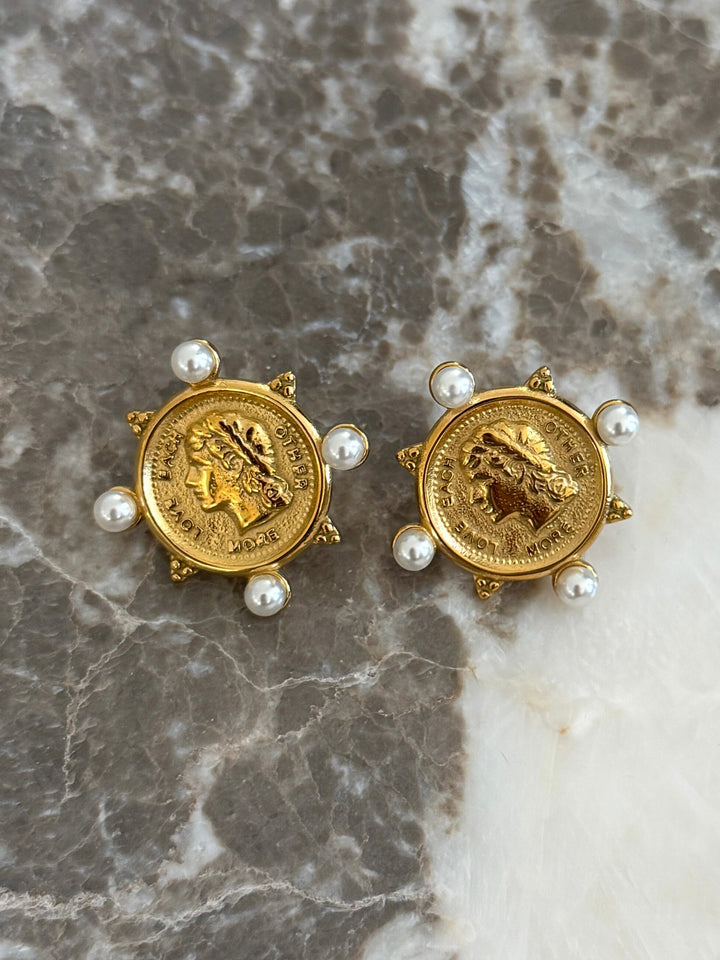 PEARL COIN EARRINGS-Chansuttpearls-Shop with Bloom West Boutique, Women&