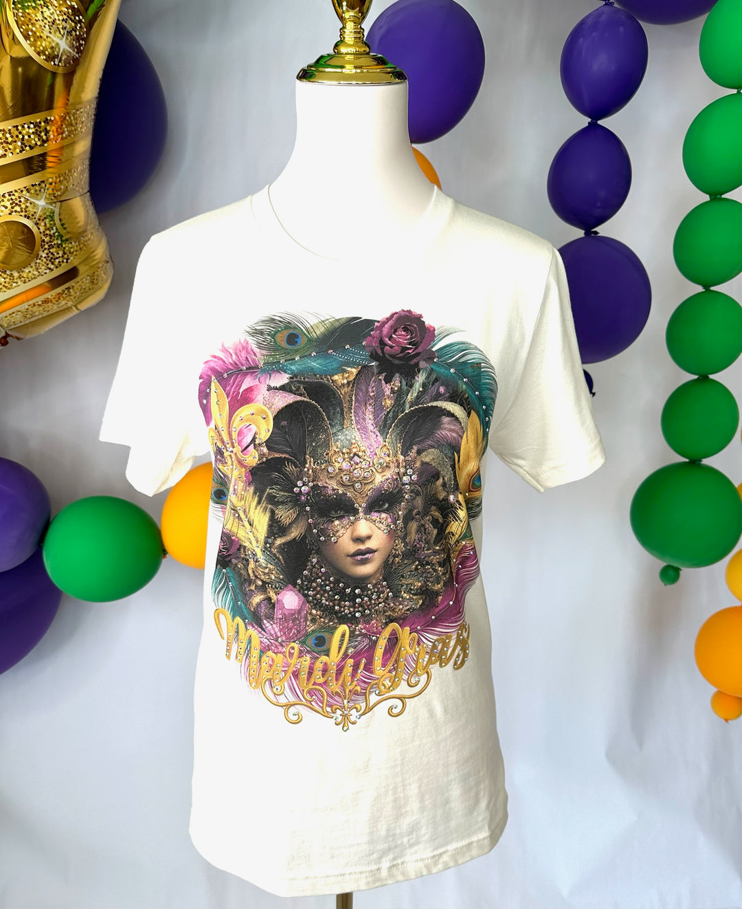 Masquerade Majesty Tee-Tops-Bloom West Boutique-Shop with Bloom West Boutique, Women's Fashion Boutique, Located in Houma, Louisiana