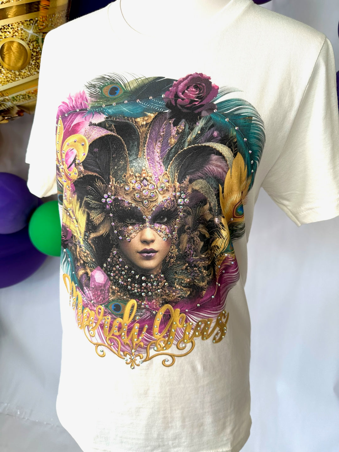 Masquerade Majesty Tee-Tops-Bloom West Boutique-Shop with Bloom West Boutique, Women's Fashion Boutique, Located in Houma, Louisiana