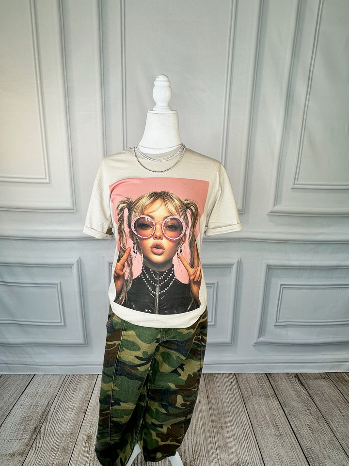 Snarky Girl Pigtails Tee