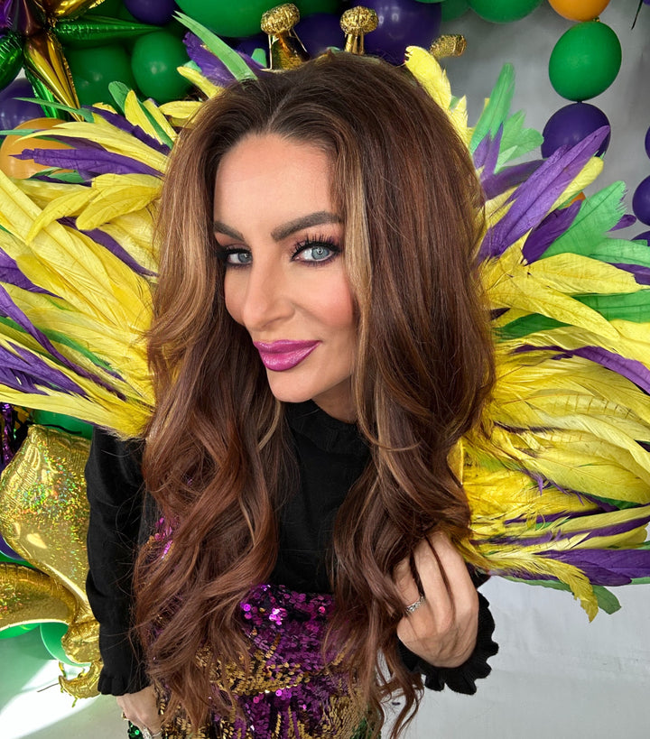 Queen of the Krewe Feather Mantle-Accessories-Bloom West Boutique-Shop with Bloom West Boutique, Women's Fashion Boutique, Located in Houma, Louisiana