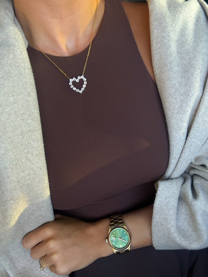 DIAMOND HEART NECKLACE-Chansuttpearls-Shop with Bloom West Boutique, Women&