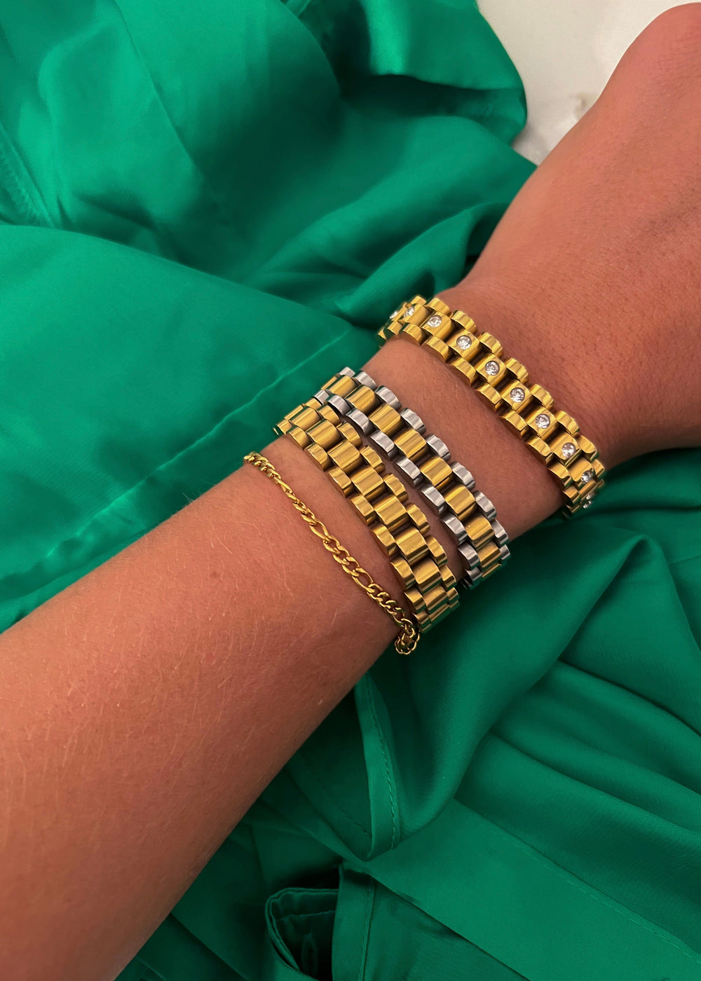 TWO TONED WATCH BAND BRACELET-Chansuttpearls-Shop with Bloom West Boutique, Women's Fashion Boutique, Located in Houma, Louisiana
