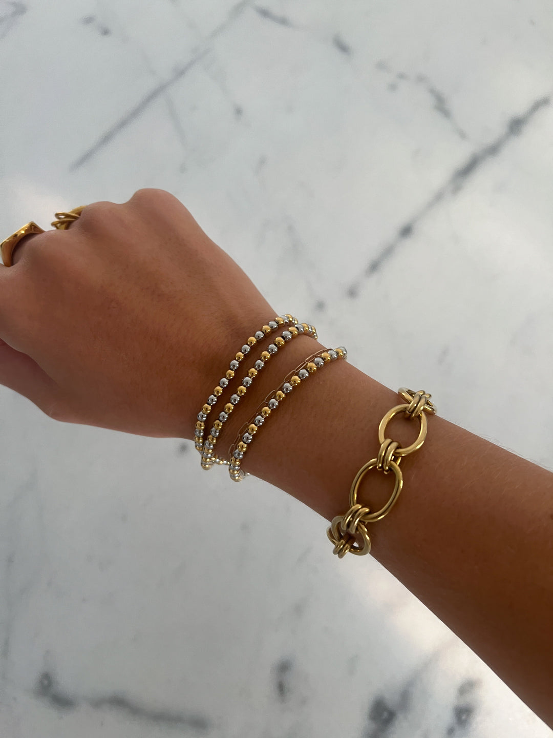 TWO TONED BEADED BRACELET-Chansuttpearls-Shop with Bloom West Boutique, Women&