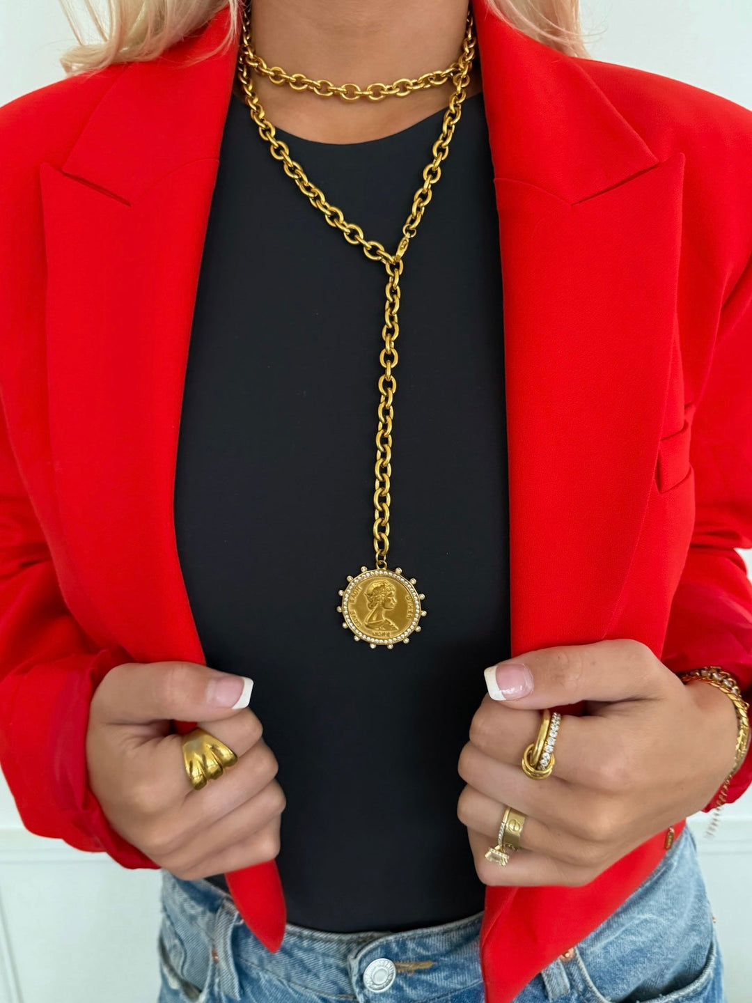 XL COIN NECKLACE-Chansuttpearls-Shop with Bloom West Boutique, Women&