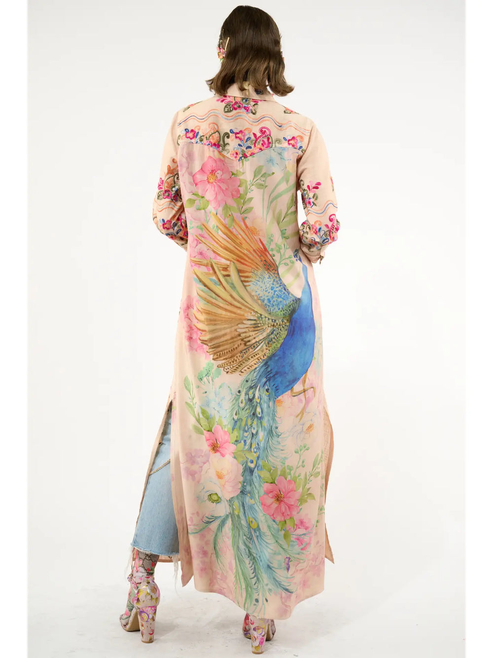 Beauty Mark Embroidered Maxi Duster/Shirt Dress-Dress-Aratta-Shop with Bloom West Boutique, Women's Fashion Boutique, Located in Houma, Louisiana