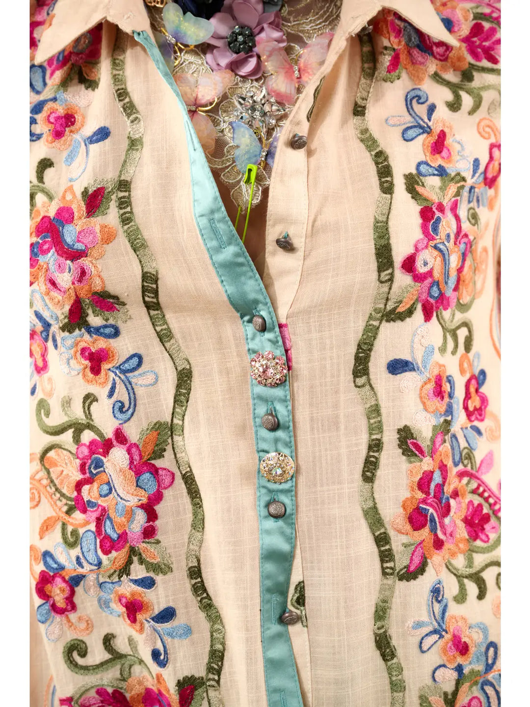 Beauty Mark Embroidered Maxi Duster/Shirt Dress-Dress-Aratta-Shop with Bloom West Boutique, Women's Fashion Boutique, Located in Houma, Louisiana